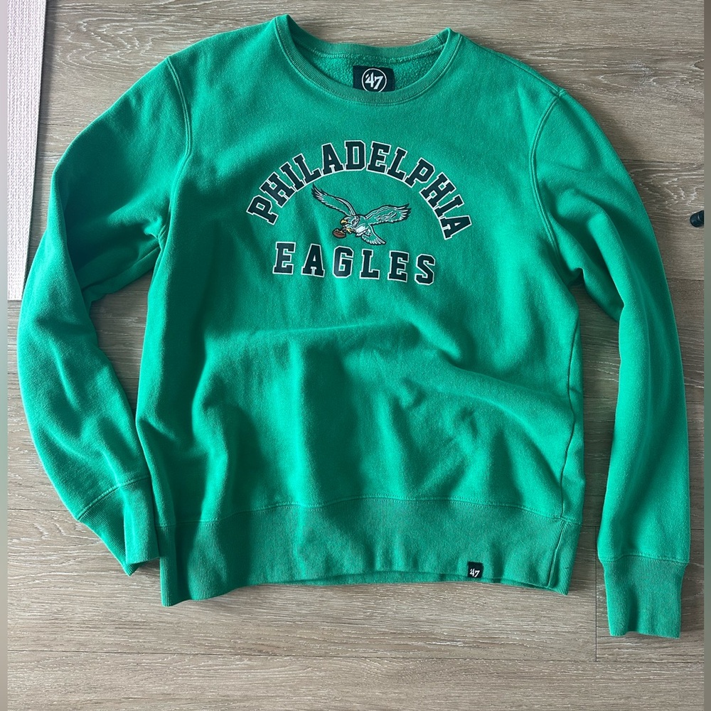 Large 47 Brand Philadelphia Eagles crew neck